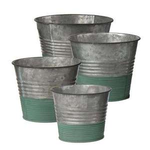 Macetas Redondas de Hierro Cromado Estilo Vintage, Duraderas, Decoración para Hogar y Jardín, Macetas Personalizadas - Product Image 6