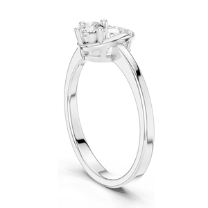 Bague en diamant de laboratoire en forme de fer à cheval 0,183 CT pour femme, diamants CVD VVS-VS EF, or 18 carats, 14 carats, 10 carats et argent 925, rose, jaune - Product Image 5