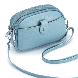 Sac bandoulière pour femme en microfibre, cuir synthétique, couleur unie, fermeture éclair, léger, style minimaliste, toutes saisons, usage quotidien - Product Image 4