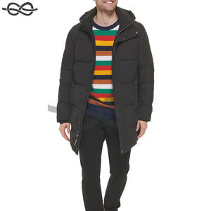 Manteau d'hiver décontracté pour hommes longue veste bouffante extensible col montant résistant à l'eau léger chaud Design élégant capuche réglable - Product Image 4