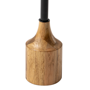 Lineage Corporation Table d'extrémité de piédestal de ferme convertible Table de boisson en bois rustique Table de Martini ronde disponible noir naturel - Product Image 6