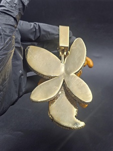 Trendy Sterling Silver Yellow Rose <b>Gold</b> Plating Nickel-Free Lead-Free Unisex Fashion Jewelry Moissanite Hip Hop <b>Pendant</b> <b>Solid</b> - Product Image 6