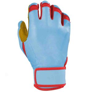 Best Quality Softball <b>Batting</b> Gloves High Quality <b>Light</b> Blue Short Cuff Sports Baseball <b>Batting</b> Gloves - Product Image 4