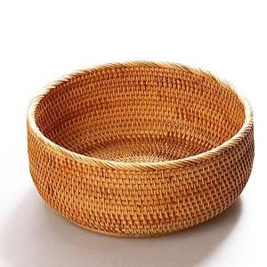 Plateau de service en rotin en osier de bambou naturel de haute qualité pour ustensiles de cuisine accessoires de maison et artisanat de décoration - Product Image 1