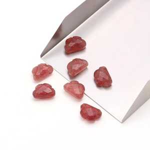 Cuentas de Cuarzo Fresa Natural en Forma de Nube de 12 mm, Talladas y Facetadas, Piedras Preciosas Sueltas para Joyería - Product Image 1