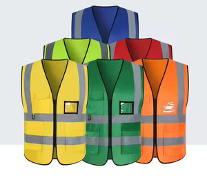 Gilet de sécurité respirant en coton haute visibilité, conforme à la norme ANSI Classe 1, imperméable, certifié CE, fabriqué au Pakistan, logo personnalisé - Product Image 6