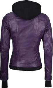 Veste à capuche en cuir d'agneau personnalisée pour femmes vêtements d'extérieur élégants pour exportateurs professionnels, coupe-vent solide à séchage rapide - Product Image 4