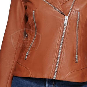 Nouvelle arrivée, veste en cuir pour femme sur mesure, mode, respirante, prix bas, veste en cuir pour femme sur mesure - Product Image 6