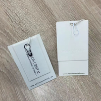 Étiquette de vêtements personnalisée protection de l'environnement impression d'écran carton épais papier oscillant Étiquette de