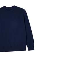 Sudadera Unisex Premium Azul Marino con Cuello Redondo, Cómoda, de Manga Larga, Informal, a la Moda, para Hombre y Mujer, con Bordado Moderno