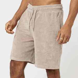 Conjunto de Algodón 100% Orgánico para Hombre con Camiseta y Pantalones Cortos de Rizo, Pantalones Cortos y Camiseta, Esencial para el Día a Día, Estilo Vacacional - Product Image 3