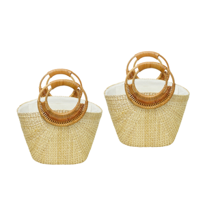 กระเป๋าถือผักตบชวาสำหรับชายหาดและส่งออกจากเวียดนาม - Product Image 1