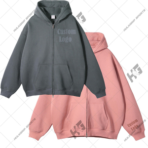 Evertop Custom Logo Embroidered Plain Cordless Zipper <b>Cardigan</b> New Men's <b>Women's</b> Plus Size Fashion Hoodie Breathable Terry - Product Image 1