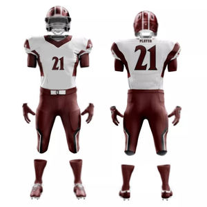 Moda cuello en V impreso fútbol americano Jersey pantalones conjunto fútbol americano Tops hombres fútbol americano Jersey - Product Image 1