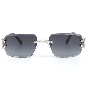 Fabricant de lunettes de soleil carrées sans monture de qualité supérieure, personnalisées, 3,2 carats, diamant naturel VS, taille diamant, protection UV400, unisexe - Product Image 4