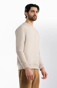 Sudadera de manga larga con cuello redondo para hombre, sudadera de lana orgánica, Jersey de algodón puro para hombre, ligero, fabricado por Huzaifa Products - Product Image 2