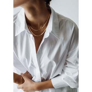 Collar de Cadena Fina Carter con Diseño Espiga, Chapado en Oro de 14K/18K, Estilo Moderno y Religioso, Cadena de Eslabones con Incrustaciones de Diamantes - Product Image 5
