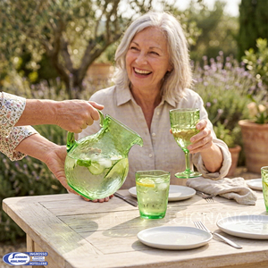 Bicchiere in Acrilico Martellato Arca 400ml Infrangibile Trasparente per Uso in Piscina, Giardino e All'aperto Italia - Product Image 4