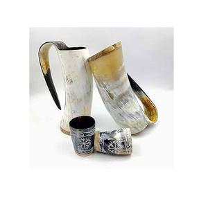 Viking <b>Vintage</b> Nature-Inspired Hydration Solution Durable Bone Horn-Tankard Beer <b>Mug</b> Unique Glass <b>Mug</b> Set Polished Technique - Product Image 1