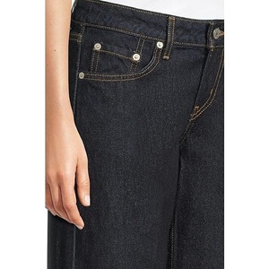Pantalons en denim droits pour femmes de qualité supérieure, hiver, uni, 100% coton, respirant, décontracté, streetwear, vente en gros de pantalons pour femmes - Product Image 4