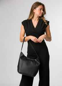 Sac hobo en cuir véritable noir souple pour femmes, grand sac à main à bandoulière, sac à main décontracté, sac à main quotidien, sac de travail, sac de shopping, USA - Product Image 5