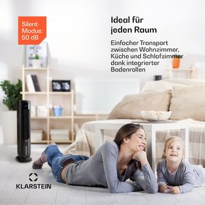 Ventilateur rafraîchisseur d'air à eau 330 m³/h, réservoir 7L, tour de refroidissement portable pour la maison, idéal pour les pièces jusqu'à 30 m², 85W, noir - Product Image 4