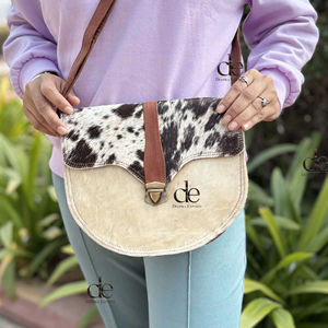 Femmes véritable fourrure de vachette cuir Style occidental nouveau concepteur sac à bandoulière sac à main sac à bandoulière bohème élégant multi utilisations sac à main - Product Image 1