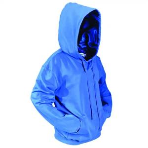 Fabricante para ropa de aduana parche bordado borde de la manga con rayas Sudadera con capucha de gran tamaño con forro de satén sudaderas con capucha - Product Image 2