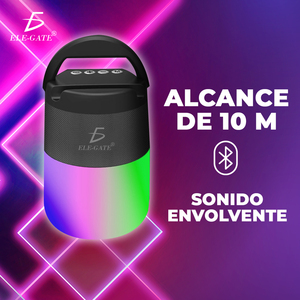 Altoparlante Bluetooth Portatile con Luci LED RGB, Mini USB, Aux, Microfono, Alimentazione DC, in Plastica, per Feste all'Aperto - Product Image 3