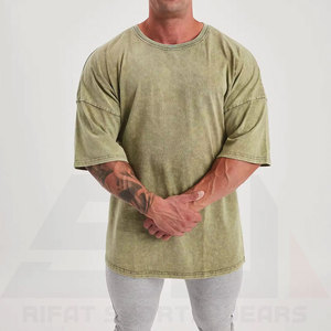 Accesorios de Ropa para Hombre, Camisetas Casuales con Lavado Ácido, Venta al por Mayor, Alta Calidad, Transpirables, de Secado Rápido, Ecológicas, 100% Algodón - Product Image 5