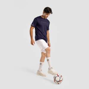 T-shirt Move Max Navy 100% Coton Biologique Respirant Tissu Tricoté Uni Compressé Fibre de Bambou Mélange Triple Personnalisé Prêt à Expédier - Product Image 4