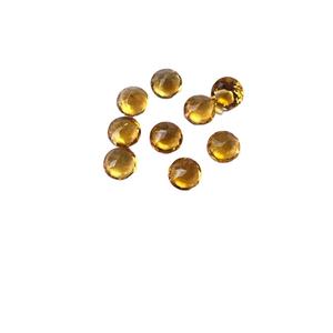 อัญมณีสีเหลืองมะนาวธรรมชาติขนาด7มม. อัญมณีหลวมผ่านการรับรองความร้อนสำหรับการทำเครื่องประดับ - Product Image 3