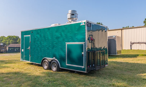 8.5x22 Emerald <b>Green</b> Loaded mobile food Trailer for sale - Product Image 4