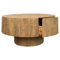 Table basse ronde en bois de style japonais vintage pour le salon de l'exportateur indien