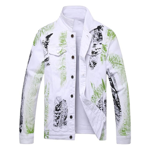 Chaquetas vaqueras transpirables de algodón 2025 de Color sólido básico personalizado de estilo callejero de invierno 100%, fabricante de ropa al por mayor - Product Image 1