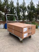 CargoMaster Pro Trolley Chariot d'entrepôt logistique de transport de marchandises industrielles à usage intensif avec cages en treillis métallique à quatre roues