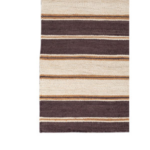 Tapis tissés plats Nomadic Threads PDJT-777 en jute et chanvre rayés ivoire pour usage domestique - Product Image 4