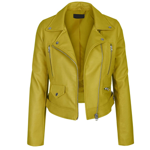 Nouvelle veste en cuir véritable pour femmes, élégante, imprimée, couleur unie, haute qualité, imperméable, écologique, logo personnalisé, couleur unie - Product Image 5