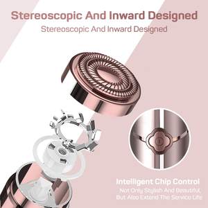 Afeitadora Eléctrica USB para Mujer, Recortadora Facial Rotatoria de Una Sola Cuchilla, la Mejor Depiladora Facial para Barbilla y Labio Superior, Sin Dolor - Product Image 4