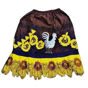 Micronishian Pohnpei Jupe Maxi Décontractée Femme Laine 100% Coton Brodé Style Vintage Ceinture Élastique Naturelle - Product Image 4