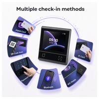 FC6820 3,3-Zoll-Kartenleser-Zeiterfassung, QR-Scan NFC-Tap PIN-Check-In, Zeiterfassung & Zutrittskontrolle für kleine Geschäfte