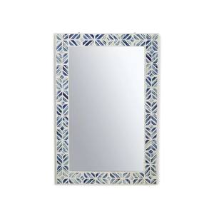 Miroir mural de luxe moderne avec incrustations en os, fait main par des artisans qualifiés, élégant, décoratif, écologique, personnalisé pour salon - Product Image 5