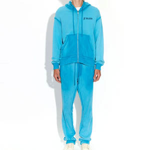 Survêtement délavé à l'acide Style vintage Matériau confortable adapté à la course à pied et aux vêtements décontractés - Product Image 1