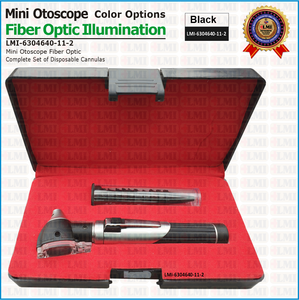 Otoscopio de Fibra Óptica Negro de Calidad Premium, Instrumento Médico con Luz Brillante para Examen - Product Image 4