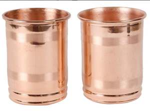 AC ANAND CRAFTS Seamless Pure Copper Beber Servir Vasos de agua Serveware Vaso de vidrio Juego de 2, 200 ml - Product Image 5