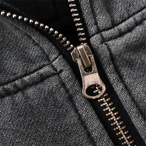 Classic <b>Balaclava</b> Hoodie Men Washed Gray Pullover Sweatshirt Hip Hop Splicing Vintage Spring Streetwear LLU - Product Image 6