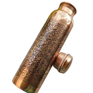 Fabulous Design Pure Copper Water <b>Bottle</b> Diamond Design Hammered Finish Leak Proof Joint Free Health Benefit For Gym Yoga <b>Travel</b> - Product Image 3