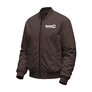 Custom Material Bomber <b>Jacket</b> Casual Streetwear Ribbed Collar Full Zip Bulk OEM ODM Outerwear Manufacturer Supplier - Product Image 1