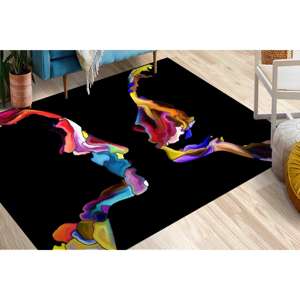 Alfombra de Chenilla con Silueta Abstracta: Decoración Moderna para el Hogar, Alfombra Suave No Tejida - Product Image 1
