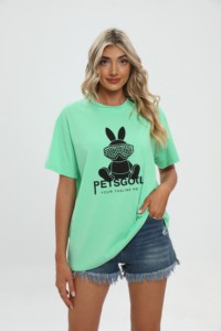 T-shirt 200 coton pour femmes en gros T-shirt moderne à la mode T-shirt de flocage de luxe de haute qualité pour femmes T-shirt pour femmes - Product Image 3